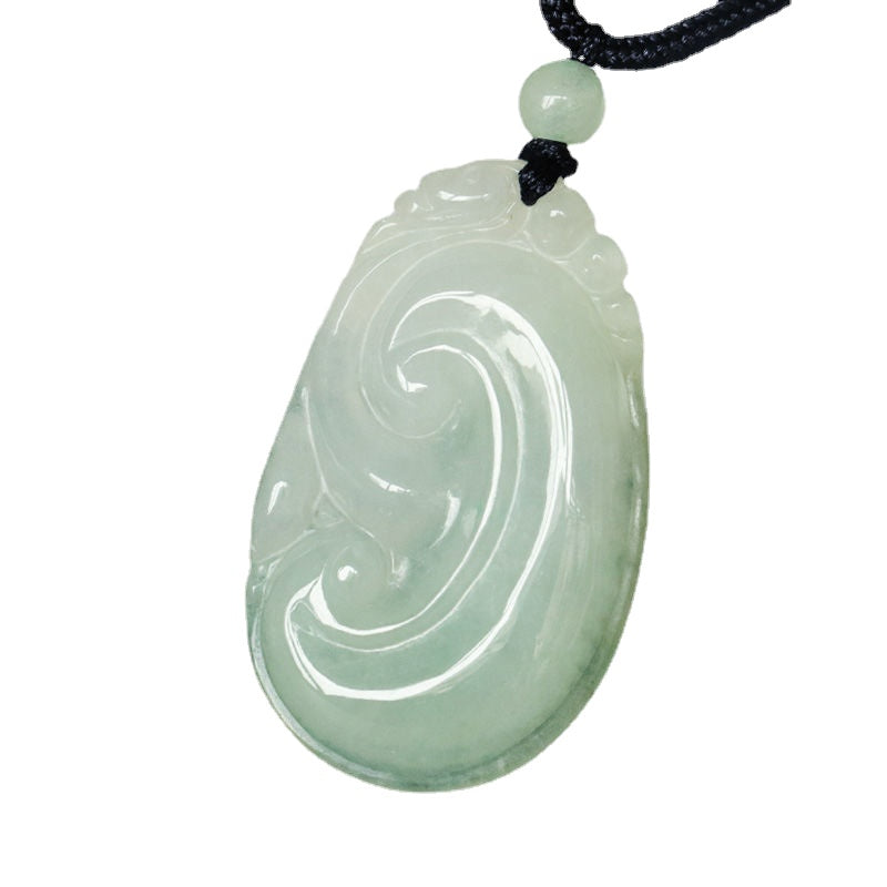 Fortune's Favor Myanmar A-grade Jade Pendant Ruyi Jewelry