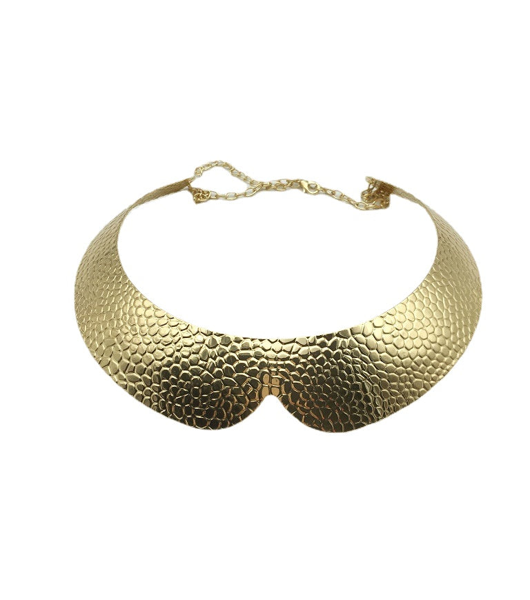 Savanna Rhythms Metal Embossed Choker Necklace