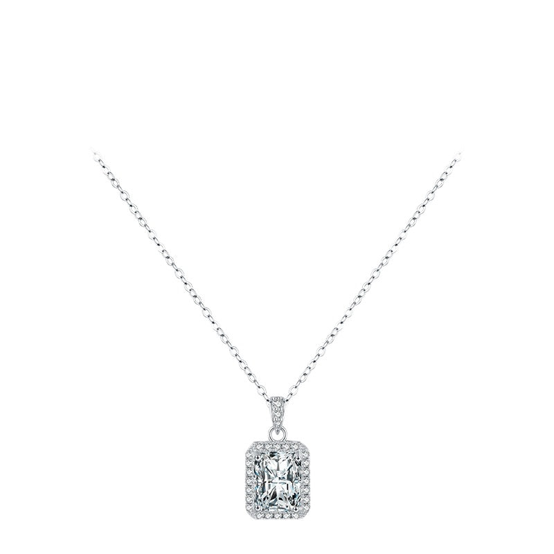 Luxurious 925 Sterling Silver Zircon Necklace by Planderful Collection