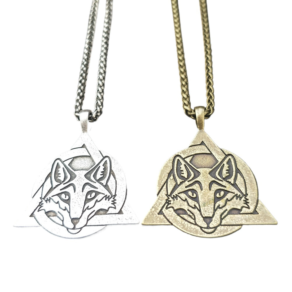 Norse Legacy Fox Necklace - Mythical Viking Pendant for Men