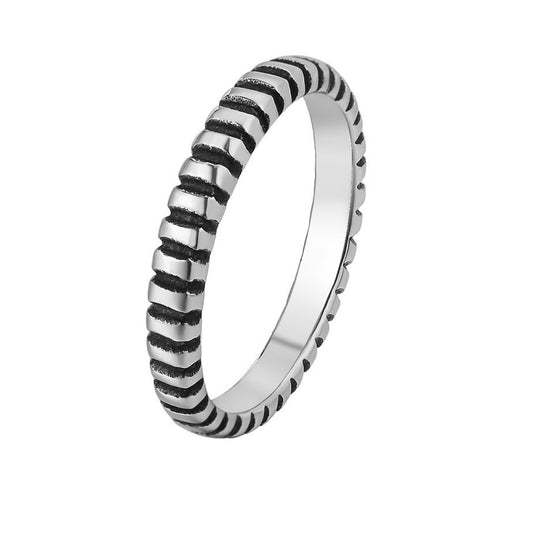 European and American Titanium Steel Thread Ring for Foreign Trade Jewelry