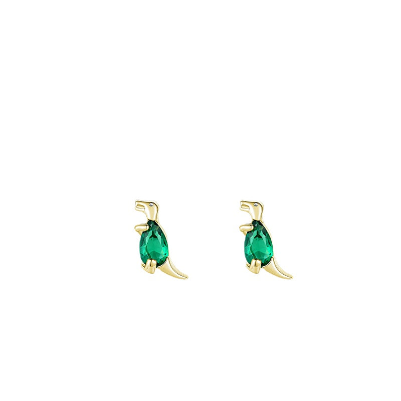 Stylish Sterling Silver Dinosaur Crystal Earrings for Women