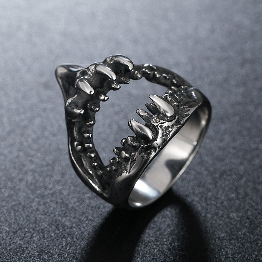 Monster Claw Teeth Titanium Steel Ring for Men