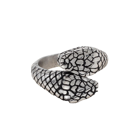 Two Headed Snake titanium steel ring for men