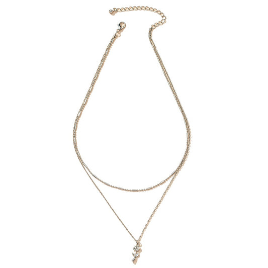 Elevated Rose Blossom Necklace in Contemporary Style with Delicate Chain