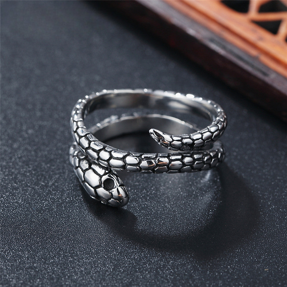 Python Snake Titanium Steel Ring for Men