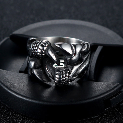 Stylish Titan Steel Dragon Claw Rings for Men - Retro Personalized Jewelry for Index Finger