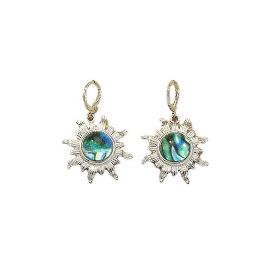 Sunflower Green Earrings - Vienna Verve Collection