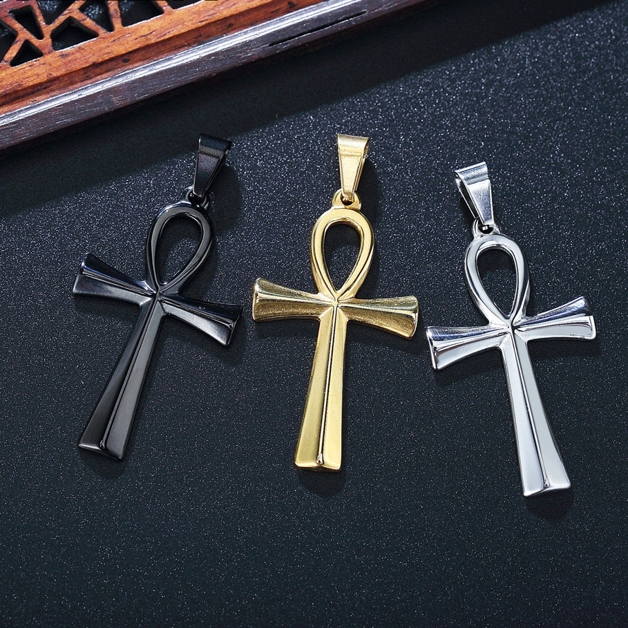 Egyptian Ankh Cross Titanium Steel Pendant for Men