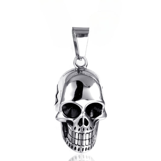 Titanium Steel Punk Skull Pendant for Men - Trendy Ghost Head Jewelry