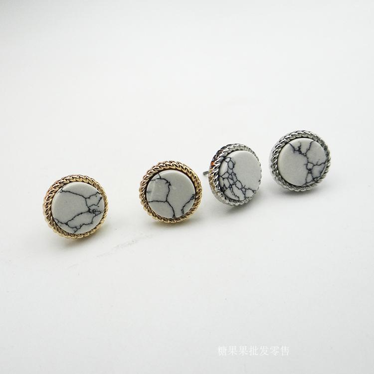 Chic Seoul Stud Earrings - Stylish Metal Ear Accessories with Korean Flair