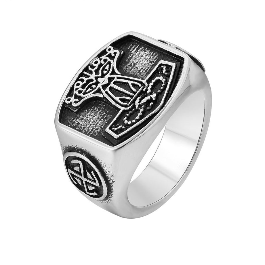 Viking Titanium Steel Men's Ring