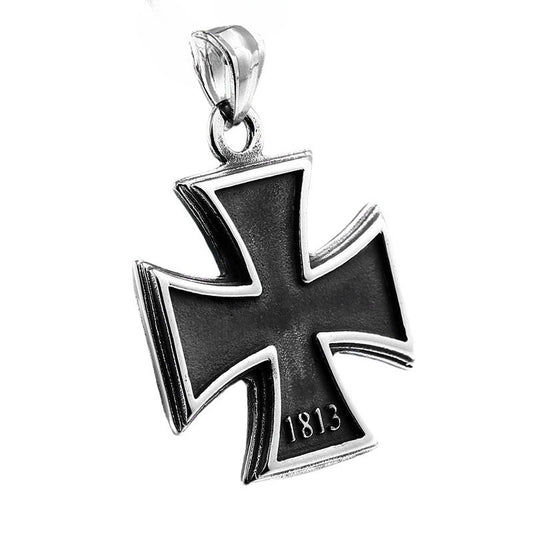 Vintage-Inspired Titanium Steel Cross Pendant for Men - Trendy Personalized Stainless Steel Jewelry