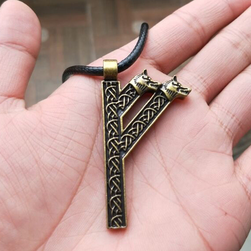 Viking Rune Flute Pendant Necklace for Men