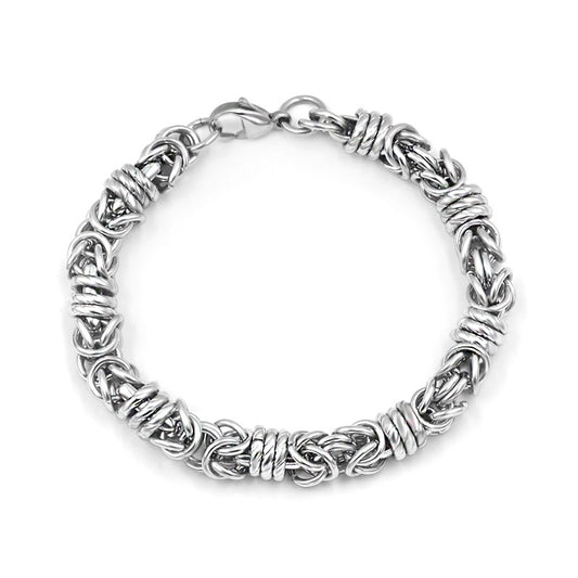 Men's Woven Titanium Steel Bracelet - Chic European and American Fashion Jewelry for Retail