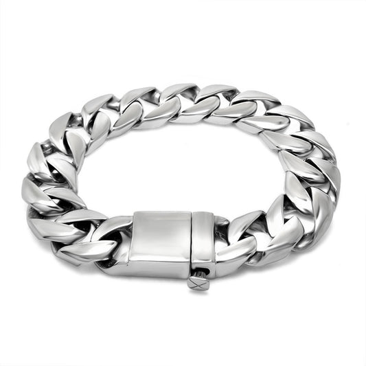 Stylish Titanium Steel Snap Closure Bracelet for Men - Affordable Fashion Statement