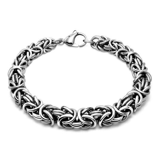 Personalized Handmade Titanium Steel Woven Bracelet for Men – Trendy Punk Fashion Jewelry