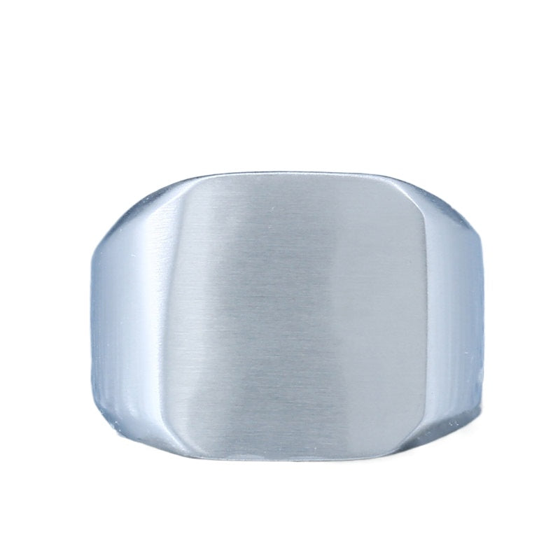 Titanium Steel Men's Fashion Ring - Elegant Minimalist Design, Available Sizes 6-14