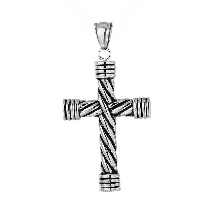 Spiricle Latin Cross Titanium Steel Pendant for Men