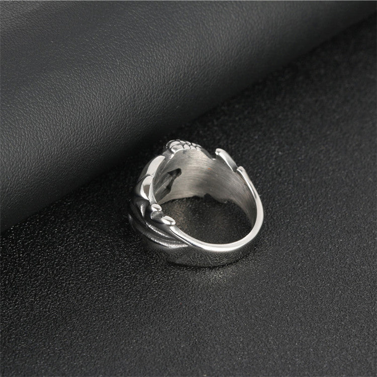 Titanium Steel Dragon Claw Ring for Men - Bold Punk Style Statement Accessory