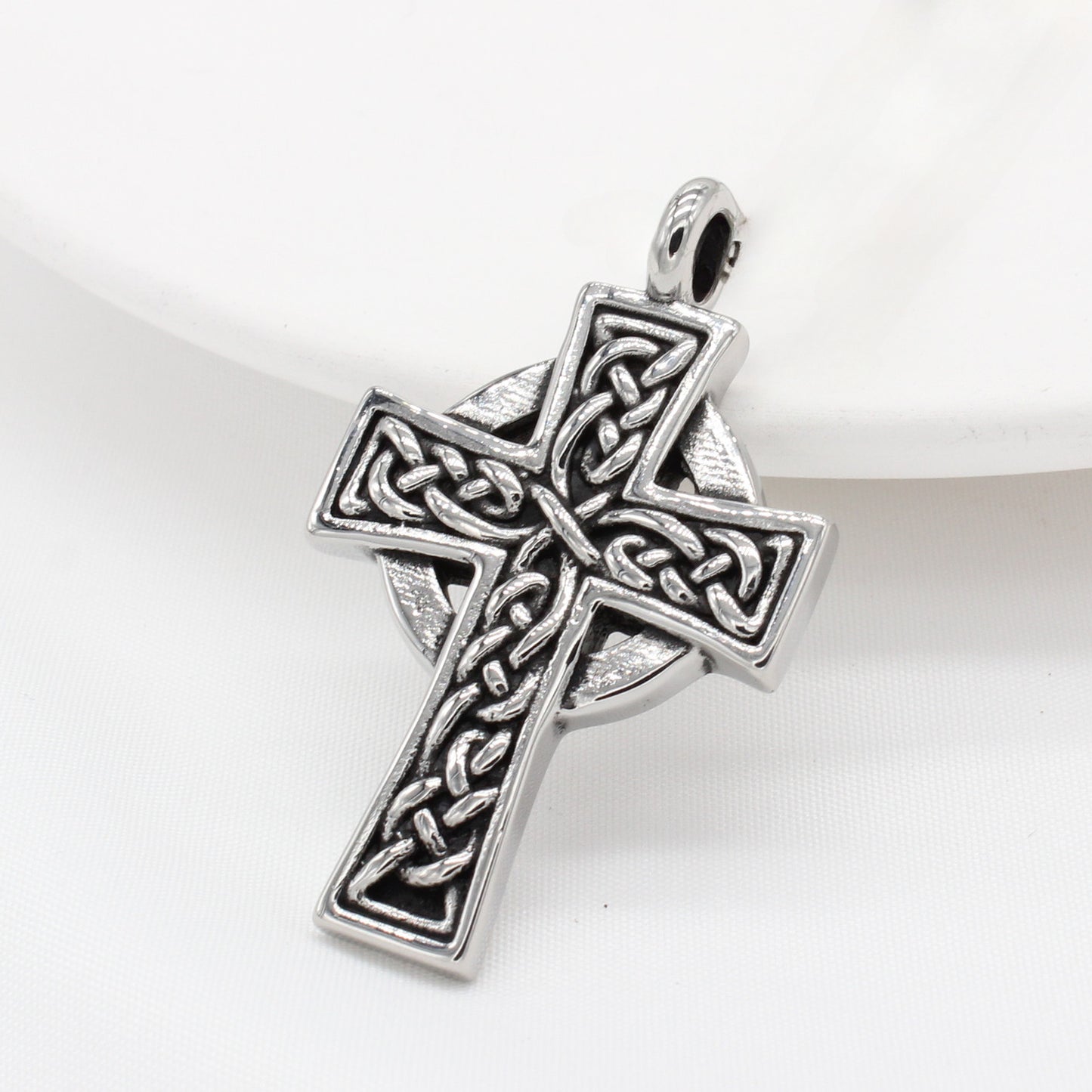 Viking Celtic Cross Titanium Steel Pendant for Men