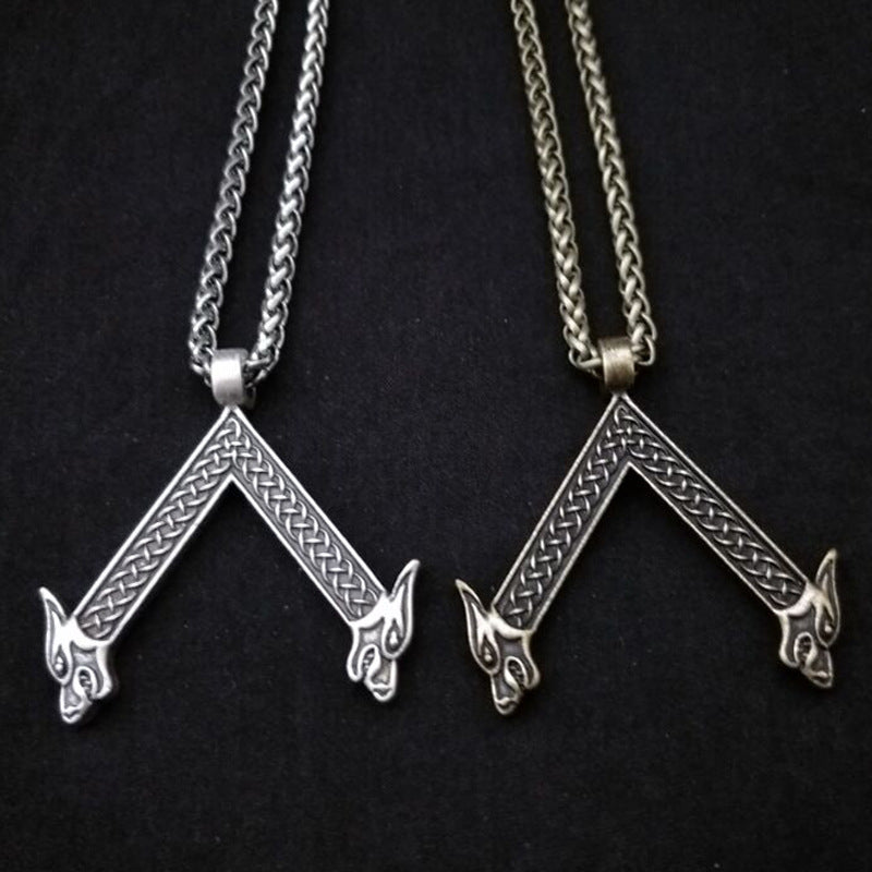 Norse Legacy Metal Rune Flute Necklace - Men's Mythical Accessories