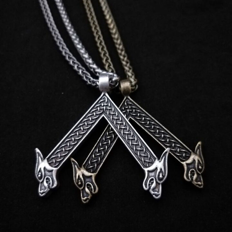 Norse Legacy Metal Rune Flute Necklace - Men's Mythical Accessories