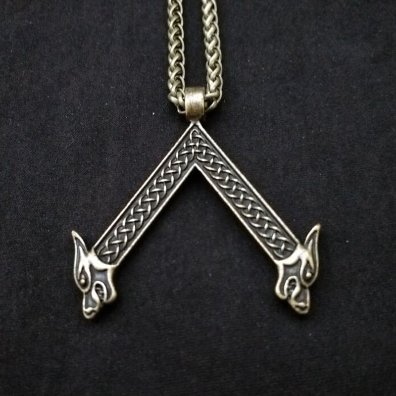 Norse Legacy Metal Rune Flute Necklace - Men's Mythical Accessories