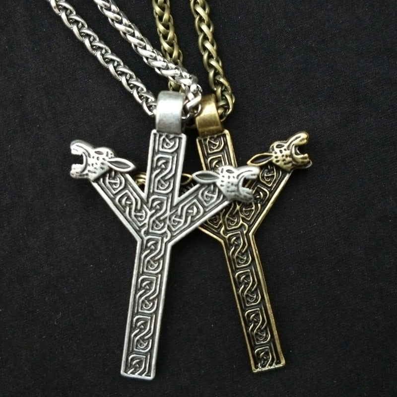 Norse Legacy Metal Pendant Necklace for Men