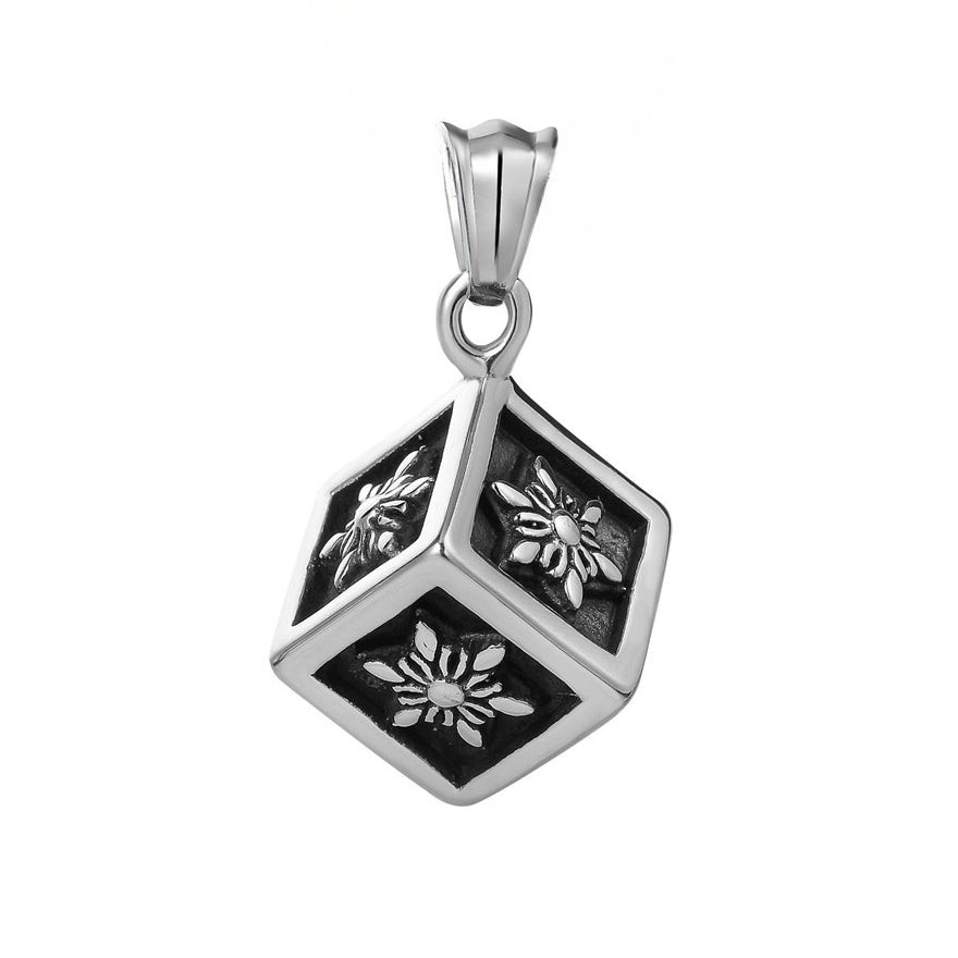 Snowflake Cube Titanium steel Pendant for Men