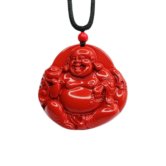 Cinnabar Buddha Pendant Red Sand Holding Money Buddha Pendant Jewelry