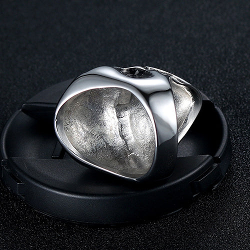 Retro American Flag Skull Titanium Steel Ring for Men - Personalized Fashion Jewelry