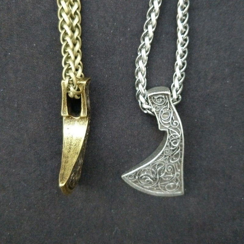 Nordic Viking Warrior Axe Necklace with Slavic Touch - Men's Jewelry Wholesale