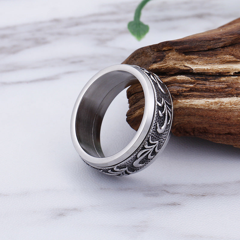 Men's Personalized Titanium Steel Rings - Stylish Jewelry Wholesale for Everyday Wear