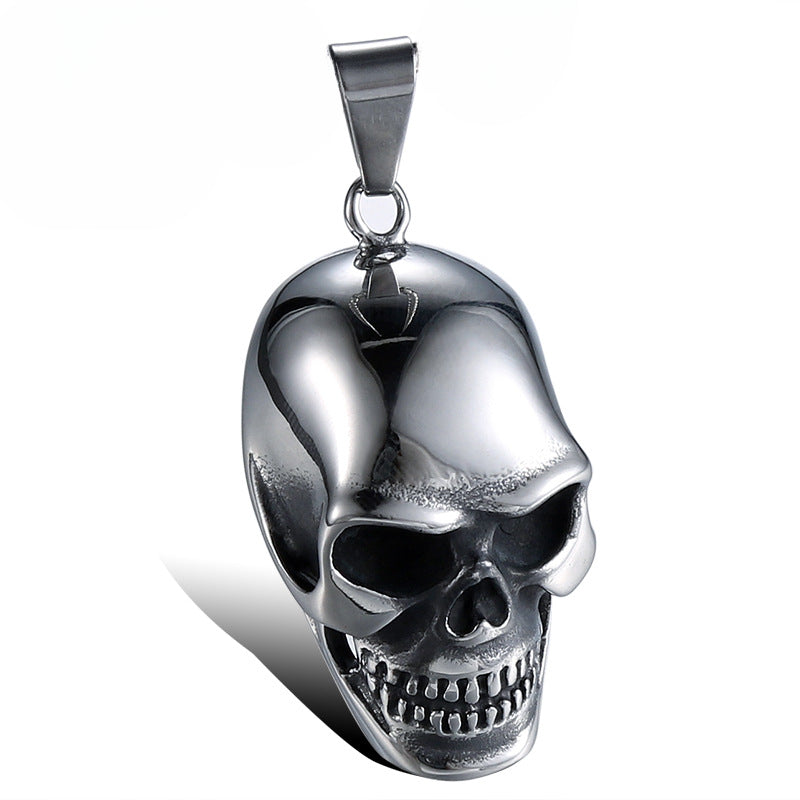 Titanium Steel Punk Skull Pendant for Men - Retro Stylish Personalization