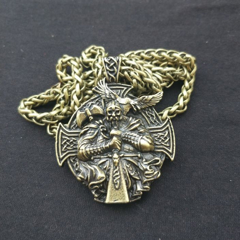 Viking Odin Tong Helena Necklace - Norse Legacy Men's Pendant