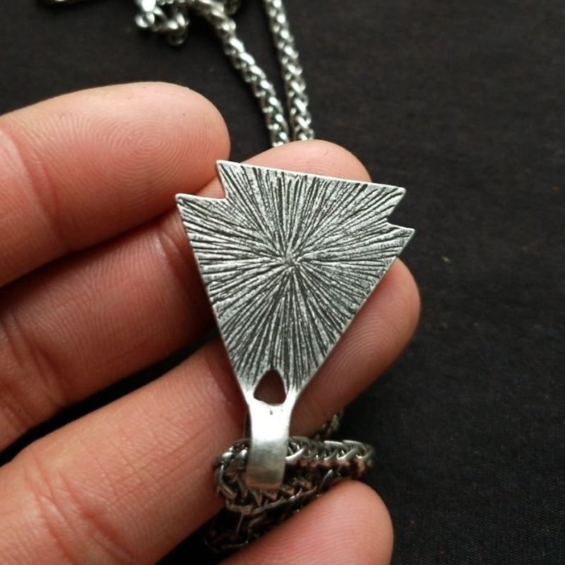 Norse Legacy Triangle Viking Necklace - Men's Nordic Totem Pendant