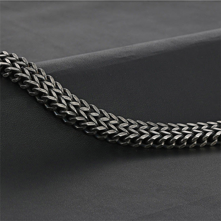 Titanium Steel Punk Hook Bracelet for Men - Trendy Rough Stainless Steel Tiger Design