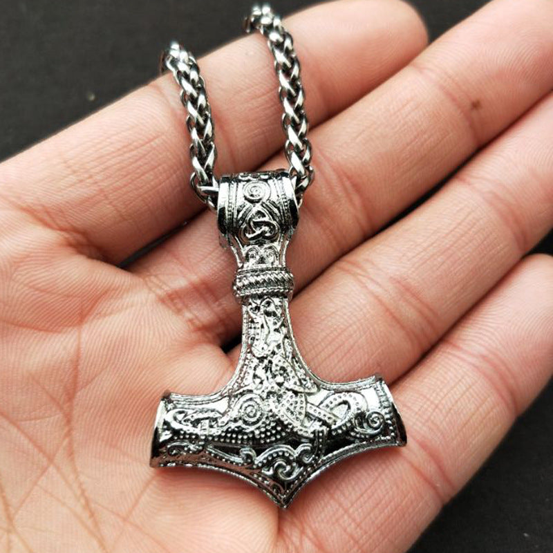 Mjolnir Thunderbolt Necklace - Norse Legacy Viking Amulet Pendant