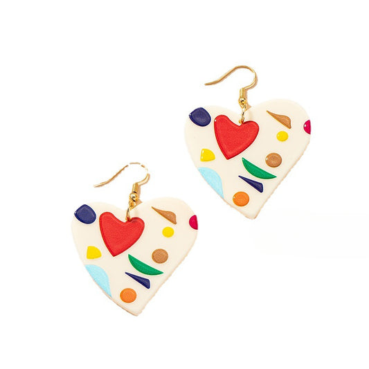 Heartfelt Summer Vibes Acrylic Paint Earrings from Planderful Vienna Verve Collection