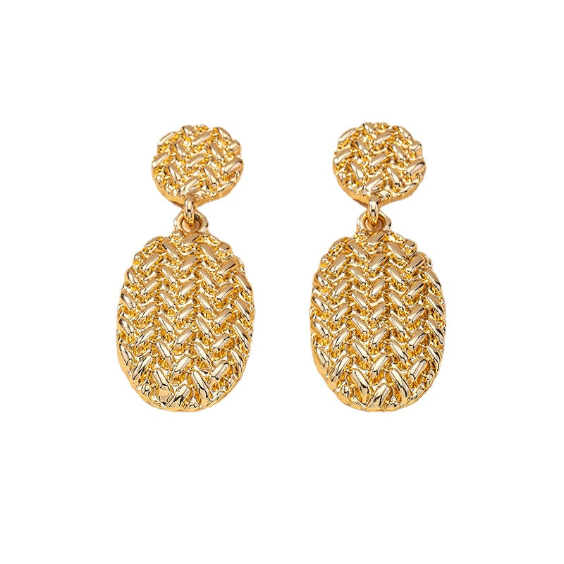 Metallic Geometric Statement Earrings - Vienna Verve Collection