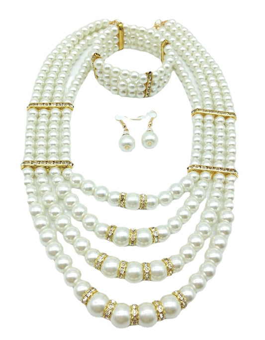 Savanna Rhythms African Pearl Jewelry Set