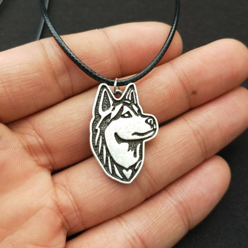 Cute Retro Dog Pendant Necklace for Men - Norse Legacy Collection