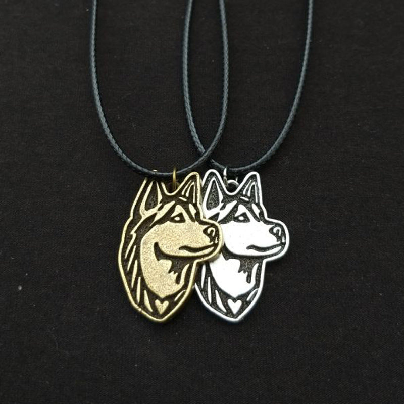 Cute Retro Dog Pendant Necklace for Men - Norse Legacy Collection