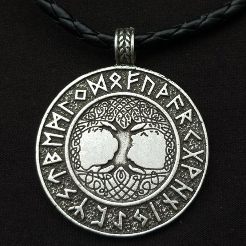 Norse Legacy Tree of Life Pendant Necklace - Handcrafted Nordic Talisman for Men