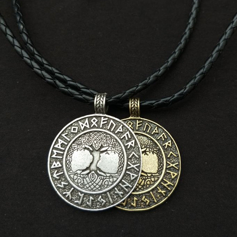 Norse Legacy Tree of Life Pendant Necklace - Handcrafted Nordic Talisman for Men