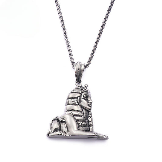 Kingly Lion Stainless Steel Pendant - Men's Titanium Domineering Necklace