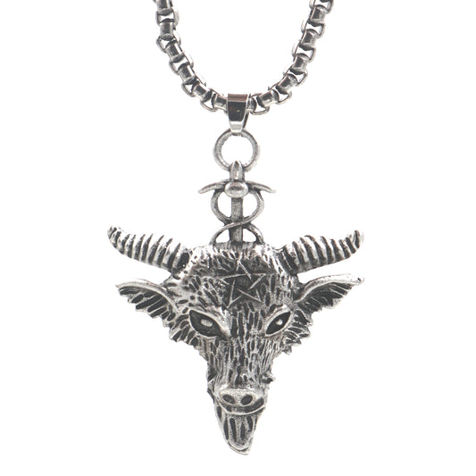 European and American Viking Goat Amulet Necklace for Men