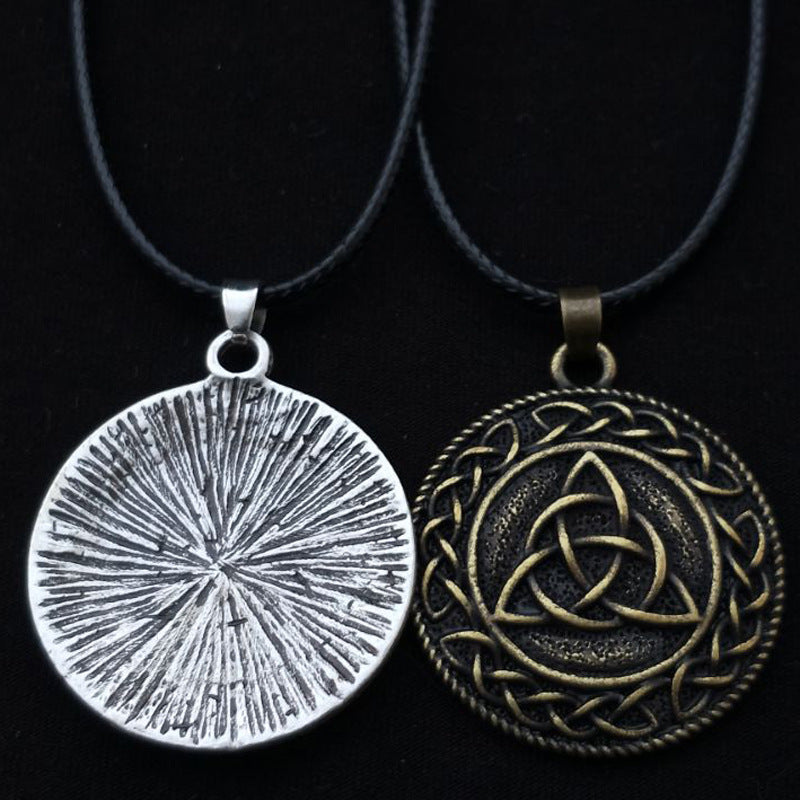 Mythical Nordic Rune Necklace with Gold Pendant for Men