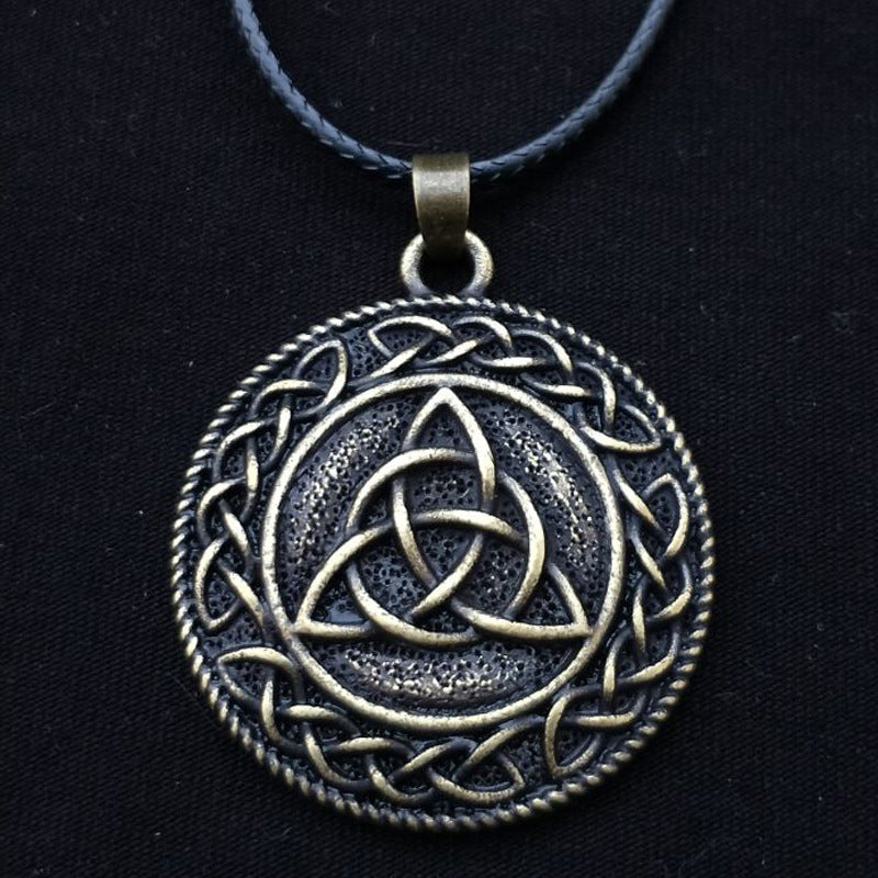 Mythical Nordic Rune Necklace with Gold Pendant for Men